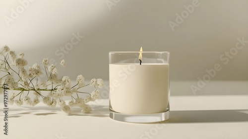 Scented candle glass mockup design