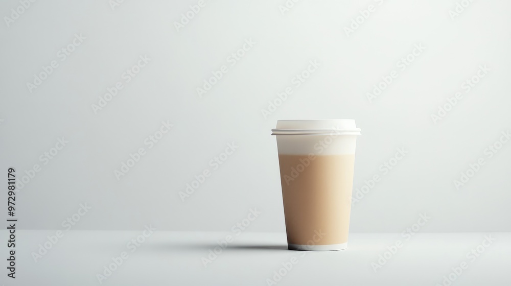 A stylish, minimalist image of a milk tea drink with a simple, elegant cup design, against a plain white background, emphasizing the simplicity and sophistication. A stylish, minimalist image of a milk tea drink with a simple, elegant cup design, against a plain white background, emphasizing the simplicity and sophistication.