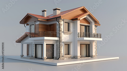 The single brick detached house architecture building cottage