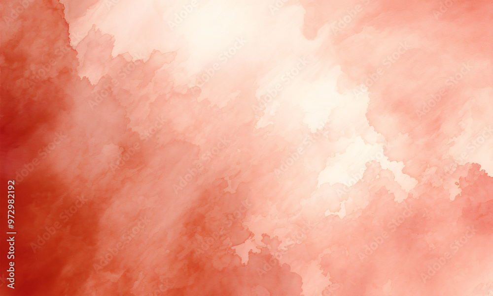 Obraz premium Watercolor in red creates a vibrant, textured background with transparent areas
