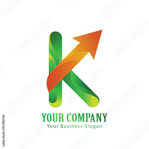 K  lettering logo is simple, easy to understand and authoritative