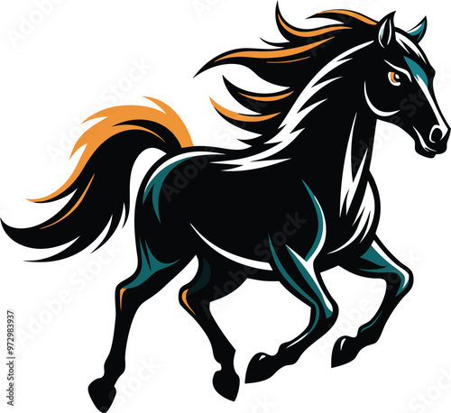 Horse silhouette vector