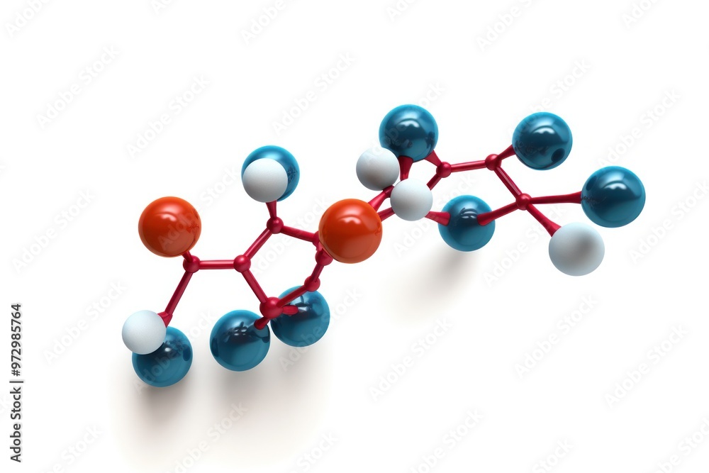 Obraz premium A scientifically accurate illustration of a glucose molecule, the body's primary energy source