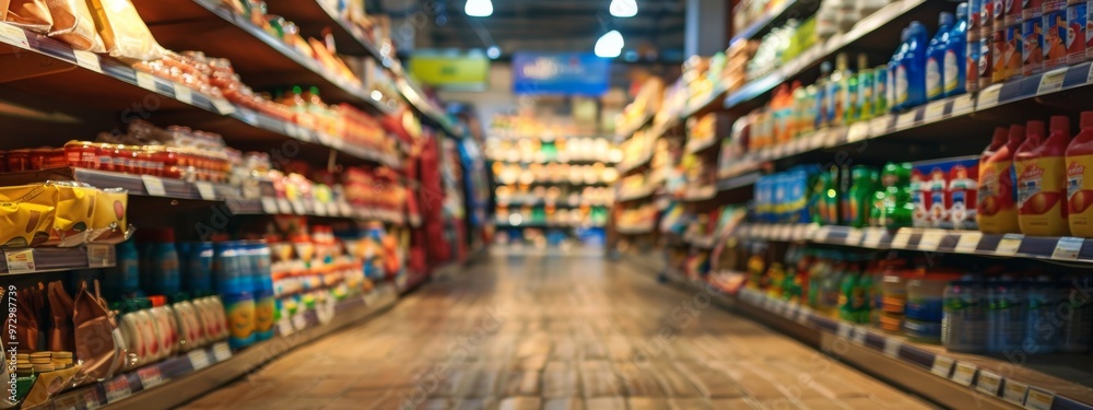 custom made wallpaper toronto digitalSupermarket aisle with a variety of products on display