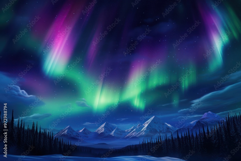 A vibrant aurora borealis display dancing across the night sky, captured in a photorealistic style with vivid colors and sharp details. A vibrant aurora borealis display dancing across the night sky, captured in a photorealistic style with vivid colors and sharp details.