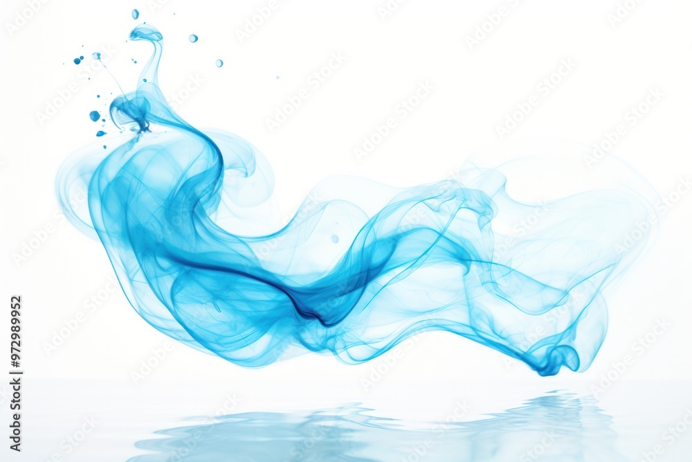 A water droplet captured against a backdrop of swirling smoke, creating an ethereal atmosphere. A water droplet captured against a backdrop of swirling smoke, creating an ethereal atmosphere.