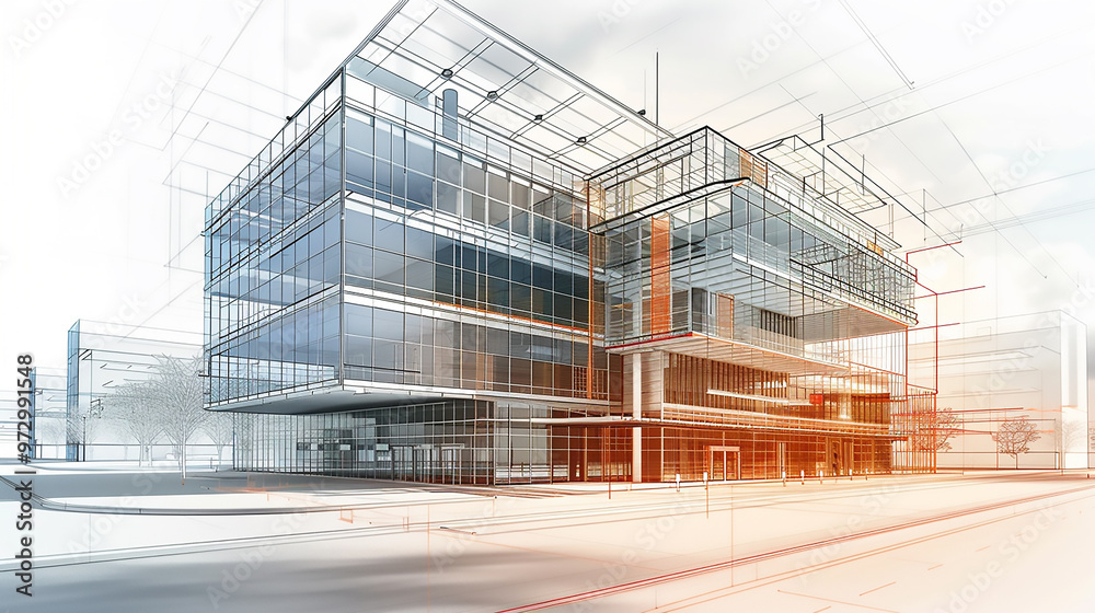 Digital Building Information Modeling (BIM), digital Building Information Modeling (BIM) technology with an image depicting architects, engineers Digital Building Information Modeling (BIM), digital Building Information Modeling (BIM) technology with an image depicting architects, engineers