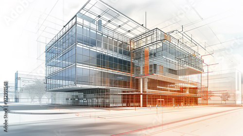 Wallpaper Mural Digital Building Information Modeling (BIM), digital Building Information Modeling (BIM) technology with an image depicting architects, engineers Torontodigital.ca