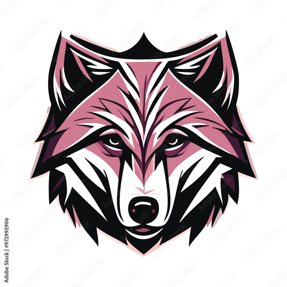 Obraz premium wolf tribal tattoo