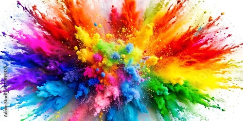 Wallpaper Mural A mesmerizing explosion of vibrant rainbow hues bursts outward in a dynamic display of color and energy, capturing the essence of celebration and artistic expression Torontodigital.ca