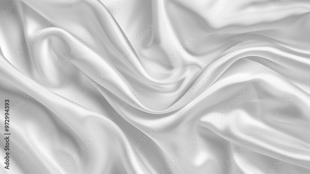 white silk fabric with folds and waves. elegant luxury design element for banner or wallpaper white silk fabric with folds and waves. elegant luxury design element for banner or wallpaper