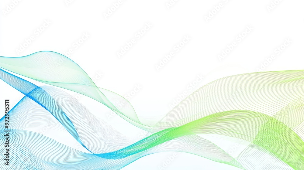 A blue and green abstract wave overlay isolated on a transparent or white background A blue and green abstract wave overlay isolated on a transparent or white background
