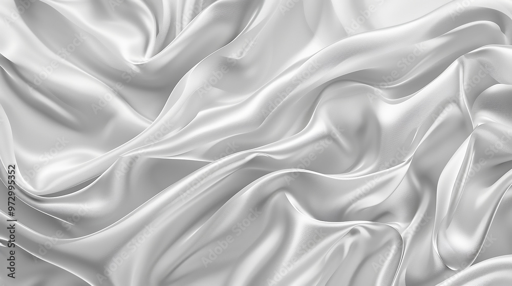 Beautiful folds of white silk in full screen, like a beautiful clean fabric, simple soft background Beautiful folds of white silk in full screen, like a beautiful clean fabric, simple soft background