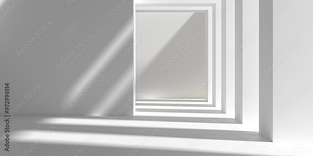 Abstract white background with white light and grey shadow Abstract white background with white light and grey shadow
