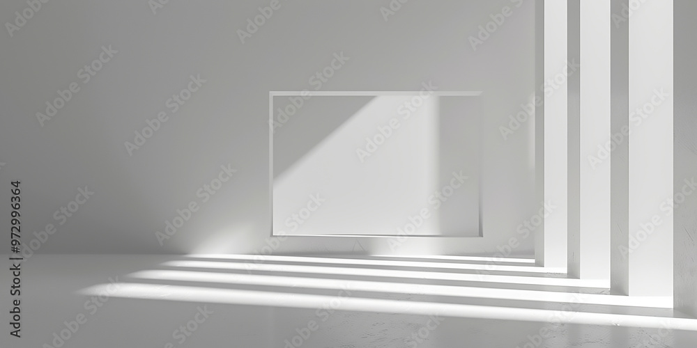 Abstract white background with white light and grey shadow Abstract white background with white light and grey shadow