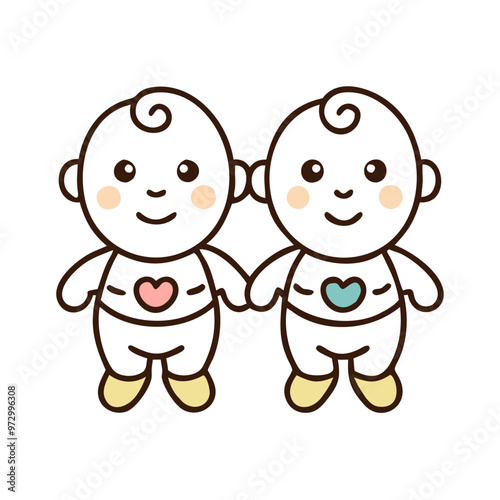 Twins and Siblings,  Color Icon