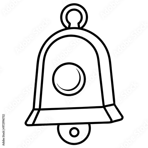 doorbell outline coloring book page line art drawing