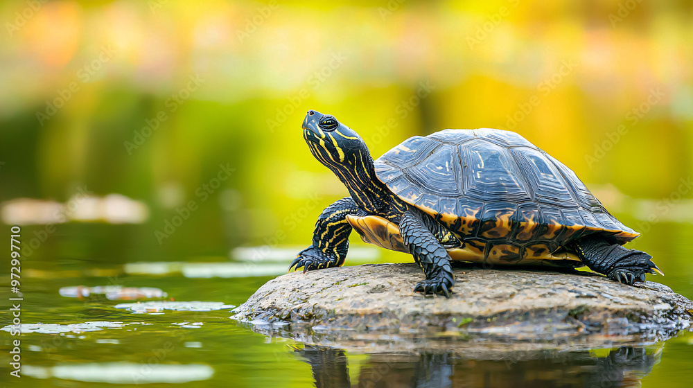 A turtle grooming itself, captured from an eye-level view with a serene background and a candid style, emphasizing the turtle’s self-care routine and the calm environment A turtle grooming itself, captured from an eye-level view with a serene background and a candid style, emphasizing the turtle’s self-care routine and the calm environment