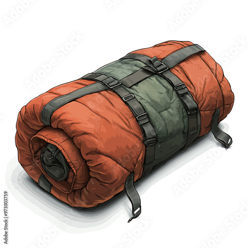 Backpack isolated on white background. Clipping path included. 3D illustration