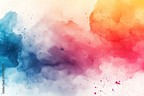 A vibrant abstract watercolor splash with colors blending beautifully, perfect for backgrounds, graphics, or artistic projects.