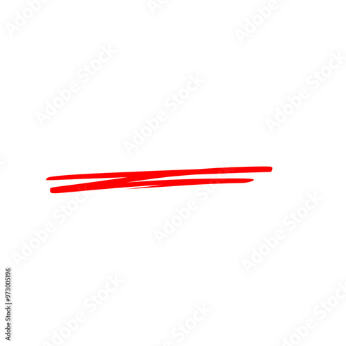 Red brush stroke underline