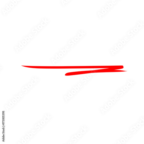 Red brush stroke underline