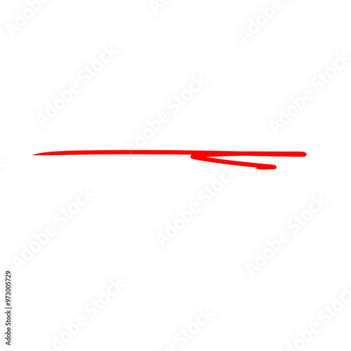 Red brush stroke underline