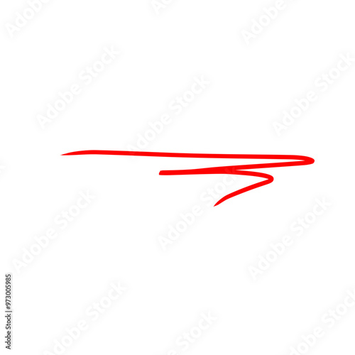 Red brush stroke underline