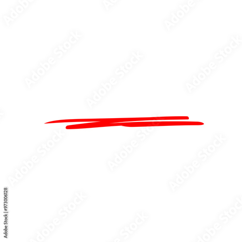 Red brush stroke underline