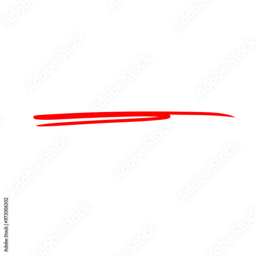 Red brush stroke underline