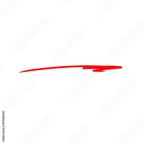 Red brush stroke underline