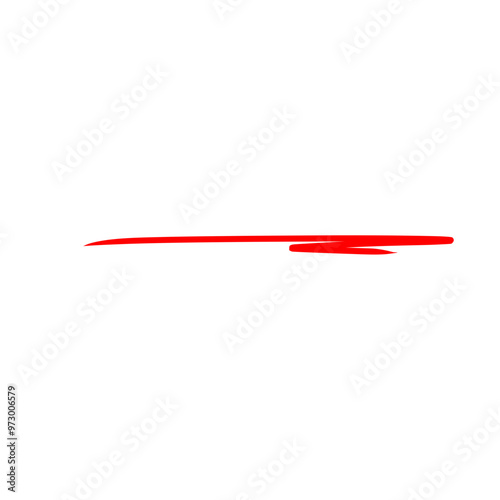 Red brush stroke underline