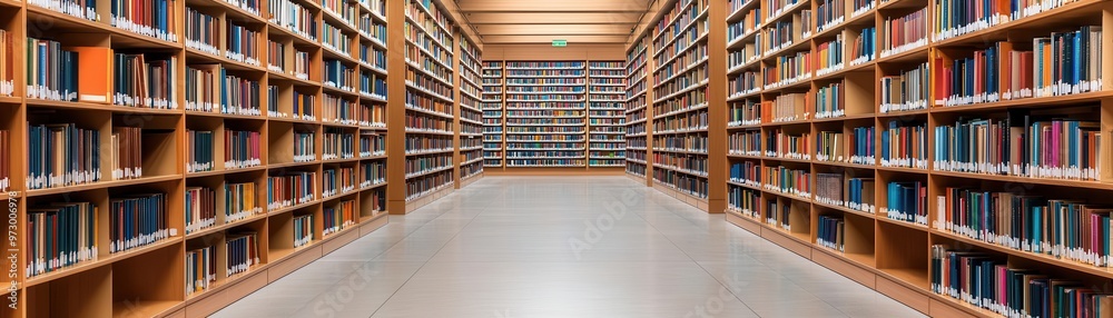 A library with motion-sensor lighting that turns off when spaces are not in use, reducing energy waste, motion-sensor lighting eco-library, energy-saving technology A library with motion-sensor lighting that turns off when spaces are not in use, reducing energy waste, motion-sensor lighting eco-library, energy-saving technology