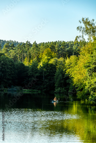 Kurzer Zwischenstop am wunderschönen Fischbacher Teich bei Neustadt bei Coburg in Oberfranken - Bayern - Deutschland