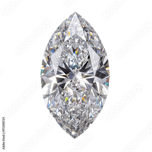 Brilliant Marquise Cut Diamond Displaying Exceptional Clarity and Sparkle