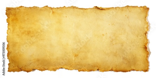 Old yellowed paper sheet with torn edges and aged texture, vintage, antique, paper, document, aged, texture, worn, retro