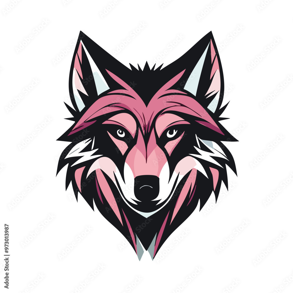 Fototapeta premium wolf head vector