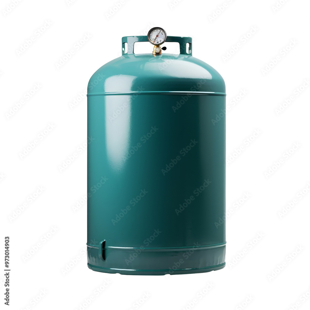 Industrial Propane Tank with Pressure Gauge and Smooth Finish. Industrial Propane Tank with Pressure Gauge and Smooth Finish.