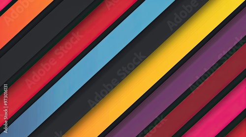 A vibrant, diagonal striped pattern featuring various colors, ideal for backgrounds or graphic design projects.