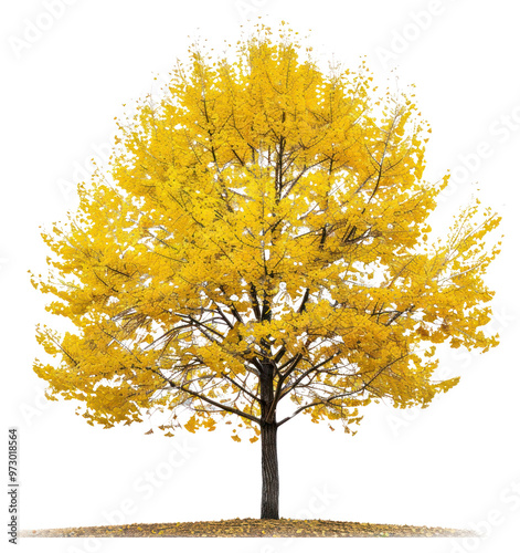 PNG  Vibrant autumn tree with foliage