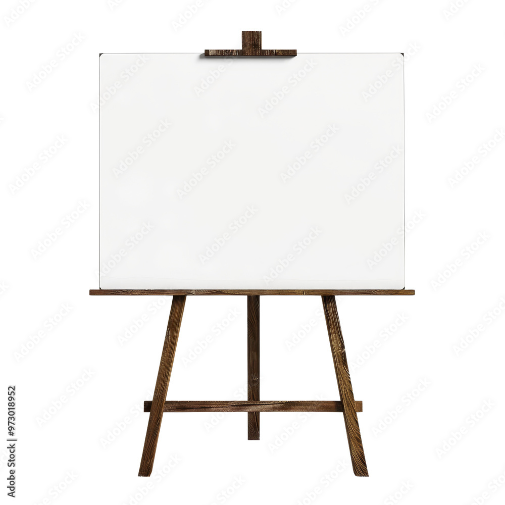 Empty Easel with Blank Canvas Ready for Artistic Creation Empty Easel with Blank Canvas Ready for Artistic Creation