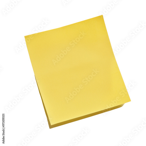 Stack of Sticky Notes in Bright Yellow Color Isolated on White Background