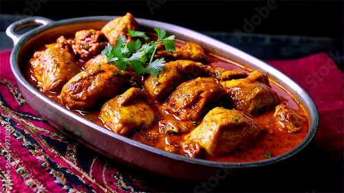 Isolated Afghani chicken Curry