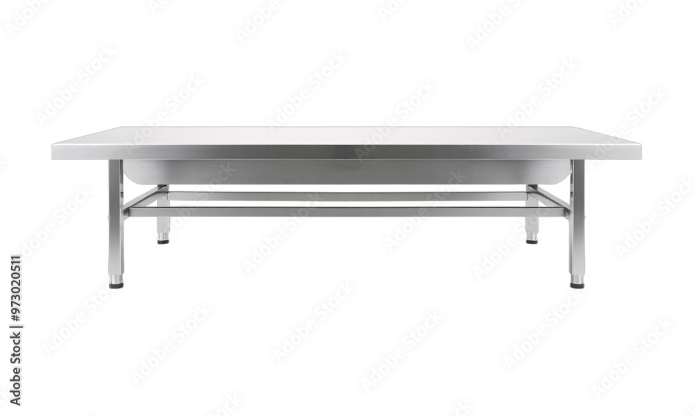 Stainless kitchen table isolated on transparent background Stainless kitchen table isolated on transparent background