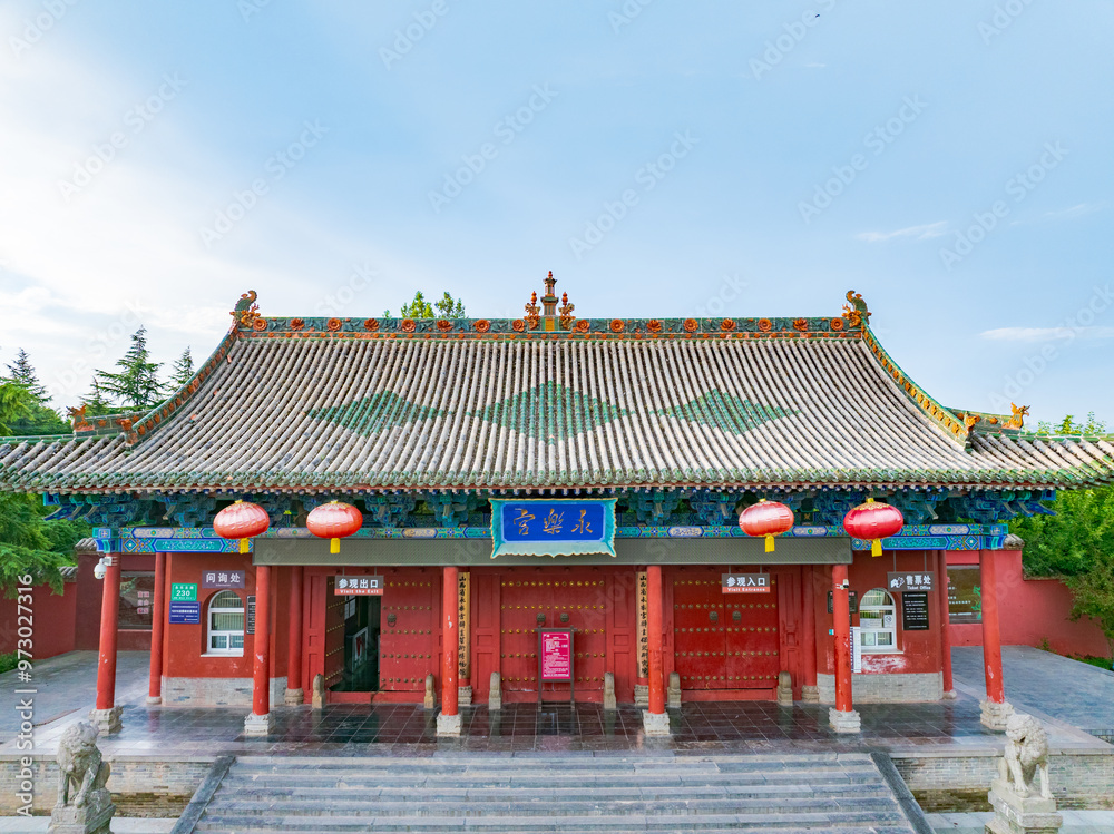 Aerial photography of Yongle Palace in Ruicheng County, Yuncheng, Shanxi Aerial photography of Yongle Palace in Ruicheng County, Yuncheng, Shanxi