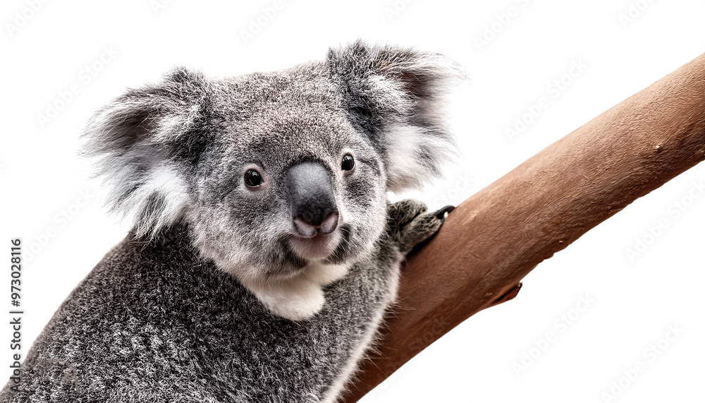 Fototapeta premium cute australia koala isolated on white background