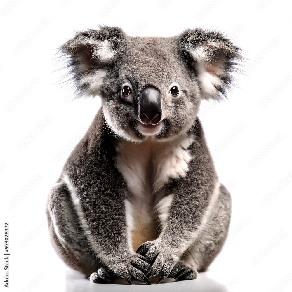 Fototapeta premium cute australia koala isolated on white background