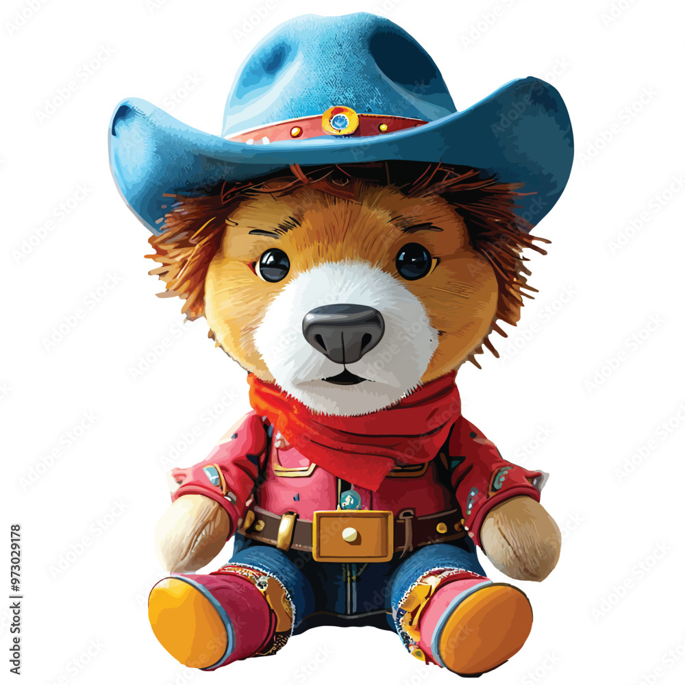 Fototapeta premium cowboy vector illustration image with bright colors
