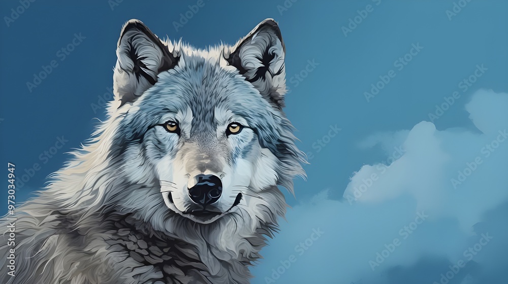 Wolf in winter. Wolf in winter.