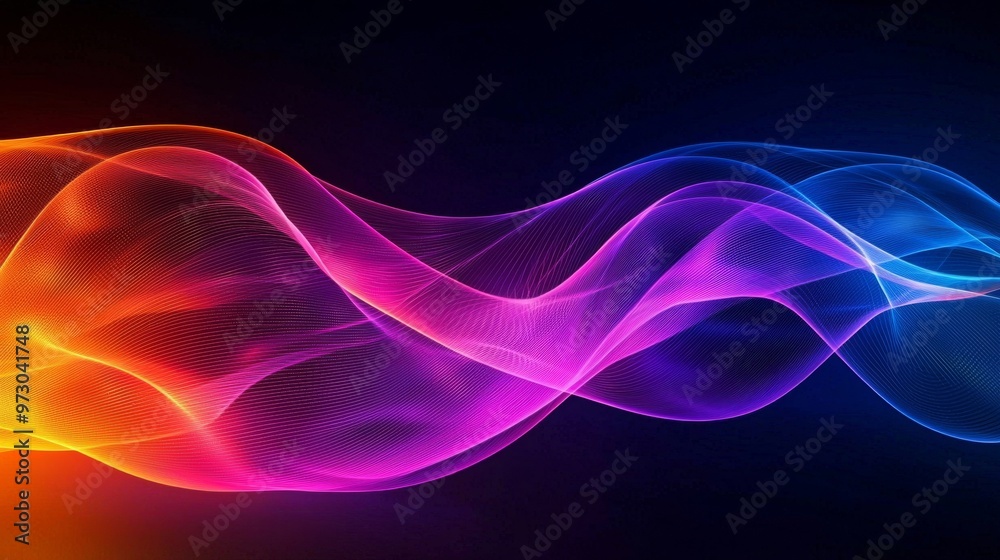 Neon Wave Abstract, digital art, abstract design, neon wave, glowing, flow, energy Neon Wave Abstract, digital art, abstract design, neon wave, glowing, flow, energy